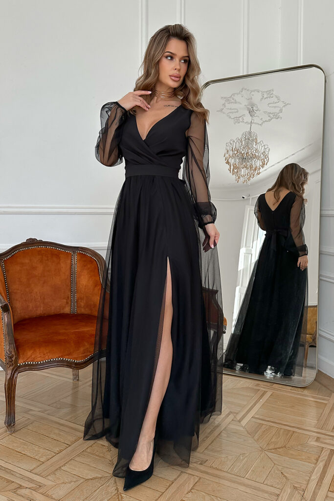 SUKIENKA Z DŁUGIM RĘKAWEM + SIZE eleganckie 12